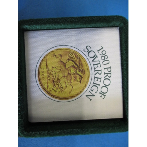 118 - A 1980 gold proof full sovereign, in original Royal Mint box with certificate