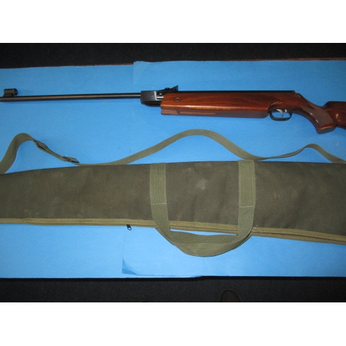 244 - A Weihrauch HW80, 5.5mm break barrel air rifle, open sights and gun slip, in good working order