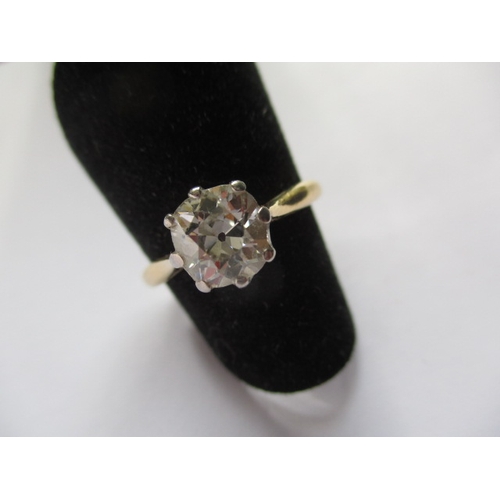 17 - An 18ct yellow gold diamond solitaire ring, approx. ring size ‘K+’ Approx diameter of diamond 6.98mm... 