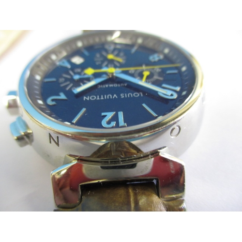 102 - A vintage Louis Vuitton Tambour chronograph watch, serial number RB1158, in current working order wi... 