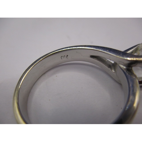 19 - An 18ct white gold diamond solitaire ring, the stone being assessed as approx. 1.59ct K colour SI2 c... 