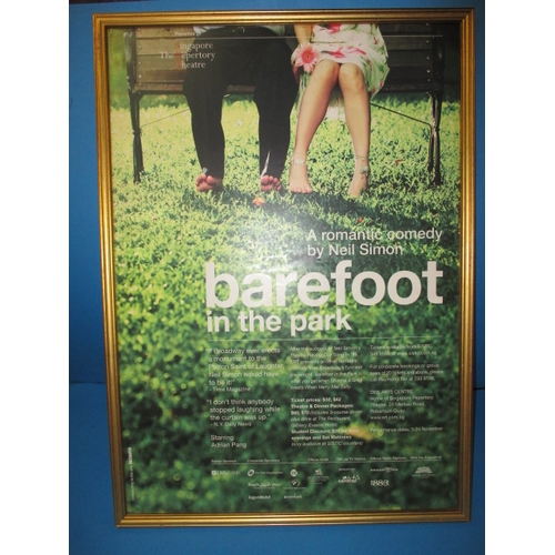 335 - A genuine theatre foyer promotional poster for “Barefoot in the park”, approx. size 62x44cm, the for... 