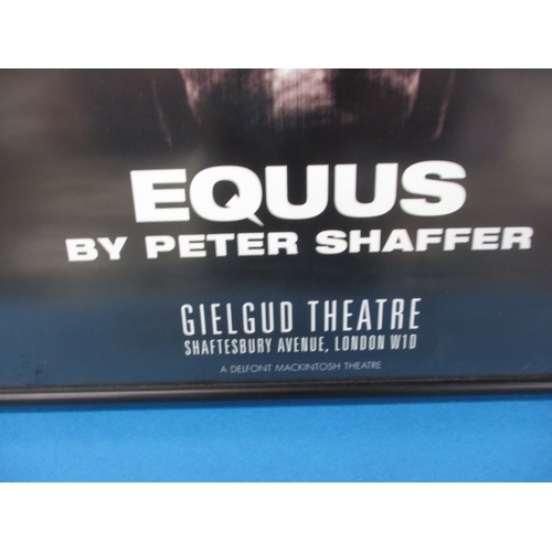 338 - A genuine theatre foyer promotional poster for EQUUS, approx. size 51x32cmcm, the former property of... 