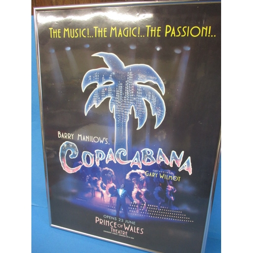 340 - A genuine theatre foyer promotional poster for the musical COPACABANA, approx. size 59x44cm, the for... 