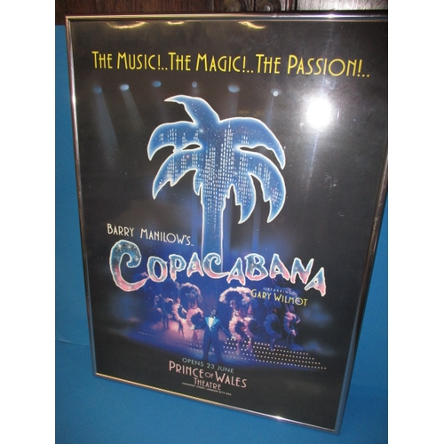 340 - A genuine theatre foyer promotional poster for the musical COPACABANA, approx. size 59x44cm, the for... 