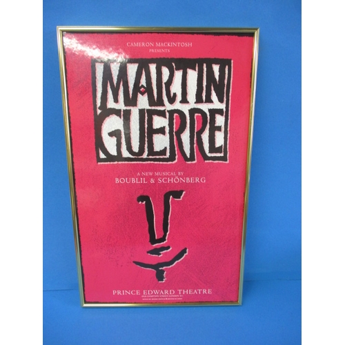 342 - A genuine theatre foyer promotional poster for the musical “Martin Guerre”, approx. size 51x32cm, th... 