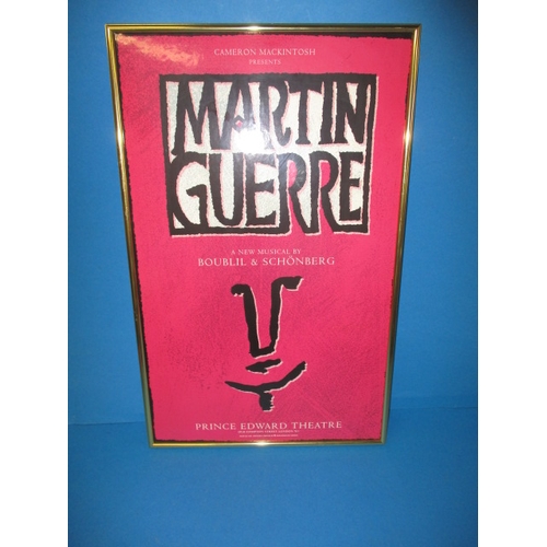 342 - A genuine theatre foyer promotional poster for the musical “Martin Guerre”, approx. size 51x32cm, th... 