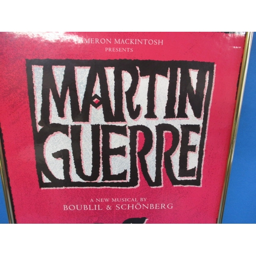 342 - A genuine theatre foyer promotional poster for the musical “Martin Guerre”, approx. size 51x32cm, th... 