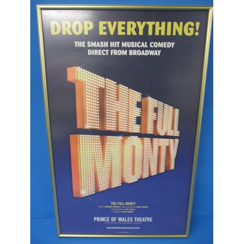 345 - A genuine theatre foyer promotional poster for the musical “The Fully Monty”, approx. size 51x32cm, ... 