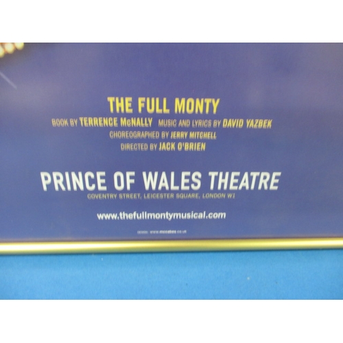 345 - A genuine theatre foyer promotional poster for the musical “The Fully Monty”, approx. size 51x32cm, ... 