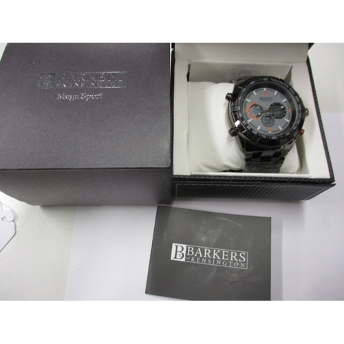 101 - A Barkers of Kensington Mega Sport chronograph watch, in original box and with instruction booklet, ... 