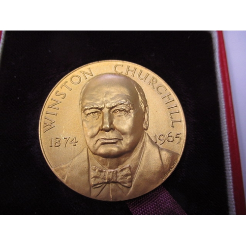 125 - A 1965 limited edition commemorative 22ct gold medal, Sir Winston Churchill edition of 1000, approx.... 