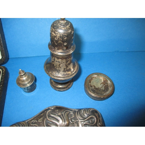 158 - A parcel of antique and later silver and white metal items, approx. weight of hallmarked items witho... 