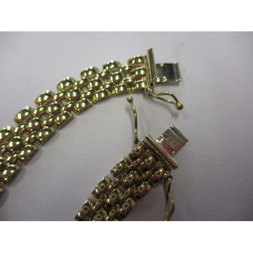 67 - A vintage 9ct yellow gold bracelet and necklace set, approx. linear lengths 40cm & 19cm, both in goo... 