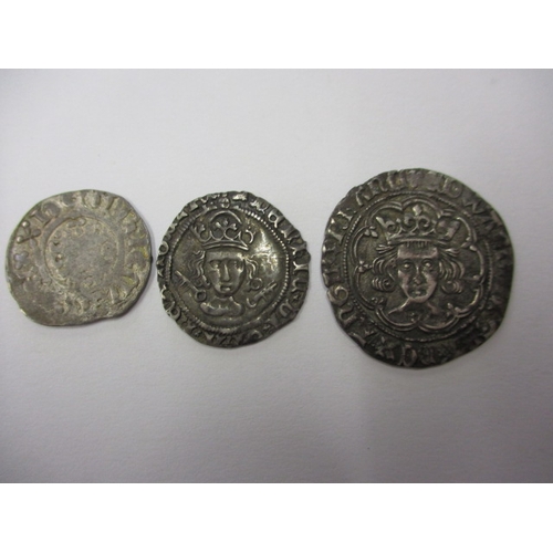 130 - 3 silver hammered coins, to include a very fine grade Edward IV groat and a Henry VII half groat