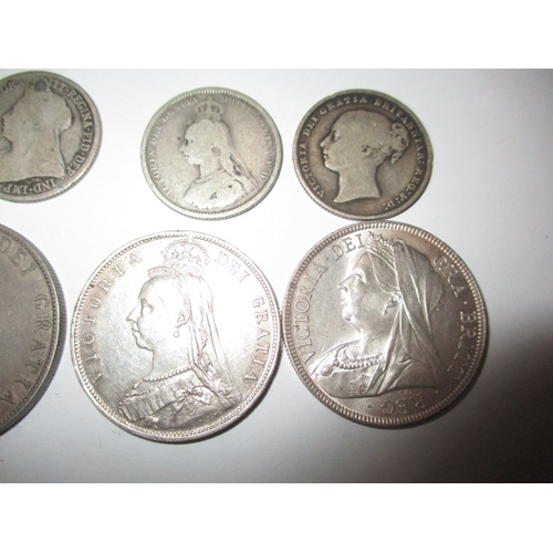 133 - 18 Victorian silver coins, to include crowns, various busts and grades, some in VF+, approx. parcel ... 