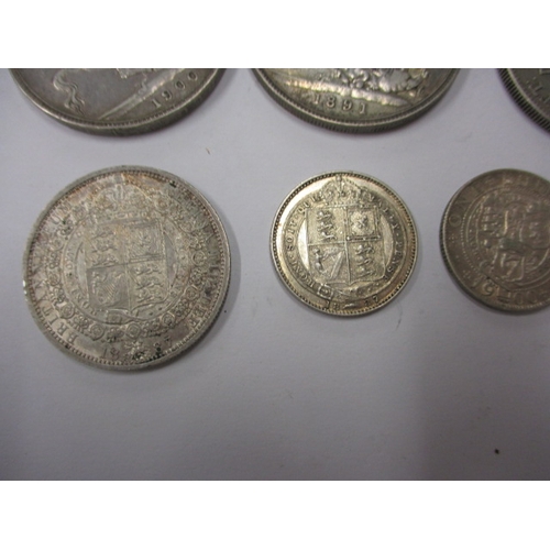 133 - 18 Victorian silver coins, to include crowns, various busts and grades, some in VF+, approx. parcel ... 