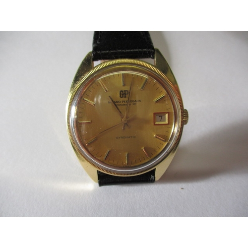 95 - A gents 18ct gold Girard-Perregaux gyromatic chronometer HF watch, having recently been serviced and... 