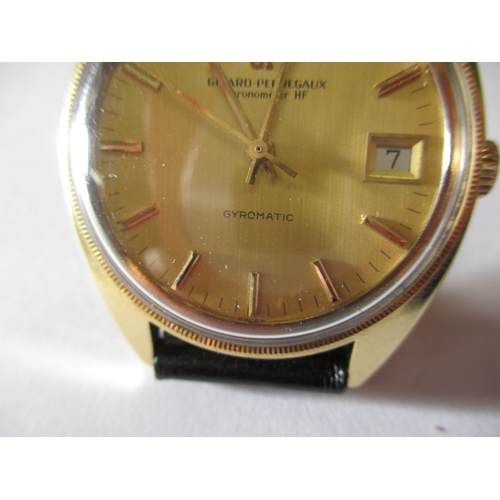 95 - A gents 18ct gold Girard-Perregaux gyromatic chronometer HF watch, having recently been serviced and... 