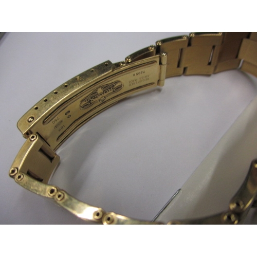 98 - A 2004 gold Rolex Oyster perpetual chronometer 77518, being marked for 18ct gold with original box a... 