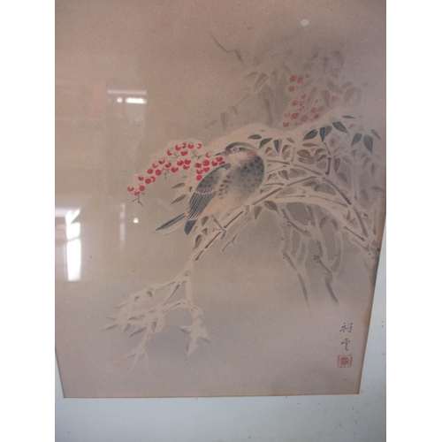 270 - Two antique Japanese pictures, Artist Sho-un, Kano school puipl of Yasunobu, in later glazed frames ... 