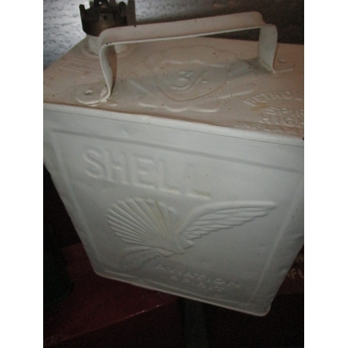 324 - 5 Vintage petrol cans, various makers, all having been painted some time ago