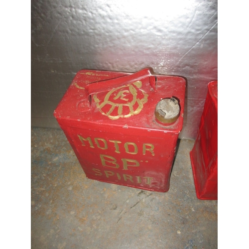 324 - 5 Vintage petrol cans, various makers, all having been painted some time ago