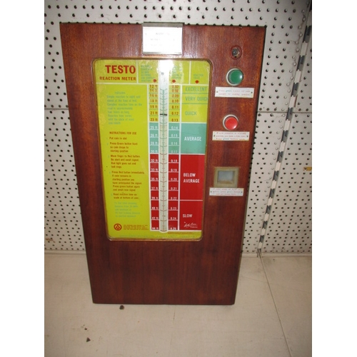 295 - A vintage coin operated TESTO reaction meter, designed to self-test fitness to drive after drinking,... 