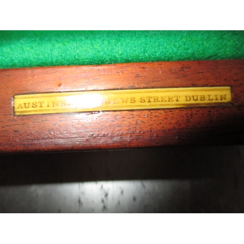 296 - An antique table top bagatelle board by Austin of St Andrews Street, Dublin, folds and packs away fo... 