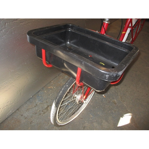 300 - A vintage royal mail postal bike, step through frame ,used condition tyres need pumping up, broken r... 