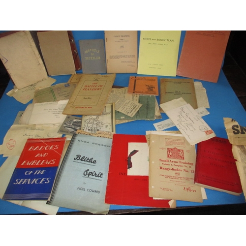 226 - A parcel of WWII military related ephemera, all in used condition