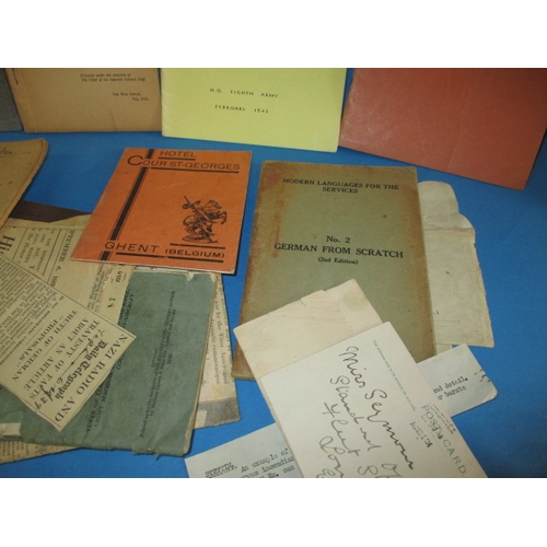 226 - A parcel of WWII military related ephemera, all in used condition