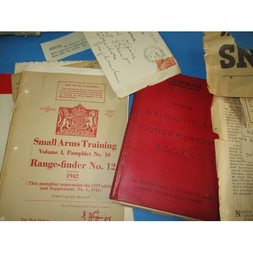 226 - A parcel of WWII military related ephemera, all in used condition