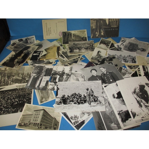 228 - A parcel of WWII original and old copy German photographs, all in used condition