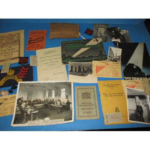 229 - A parcel of original WWII home front items, all in used condition