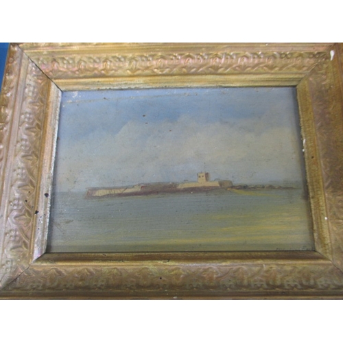 268 - 3 Vintage oil on canvas costal scenes, 2 marked Thomas Larbalestier 1861-1930 all in gilt frames, ap... 