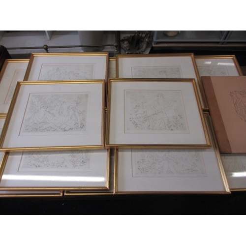 271 - A limited edition set of 12 dry point etchings by Katerina Wilczynski 9/100, based on the Ancient Gr... 