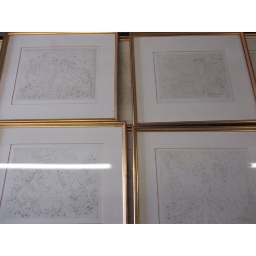 271 - A limited edition set of 12 dry point etchings by Katerina Wilczynski 9/100, based on the Ancient Gr... 