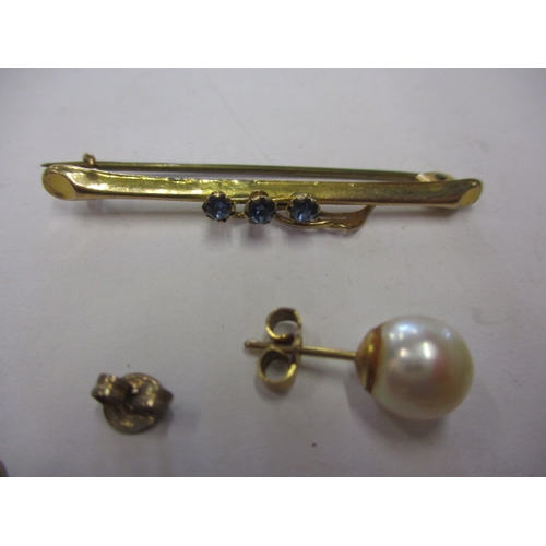 82 - A parcel of 9ct gold and yellow metal jewellery items, approx. gross parcel weight 22.1g, all in use... 