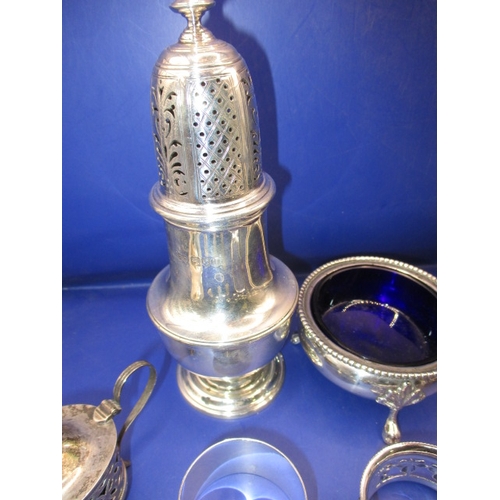 166 - A parcel of antique and later silver items to include examples with Glasgow and Exeter hallmarks, al... 