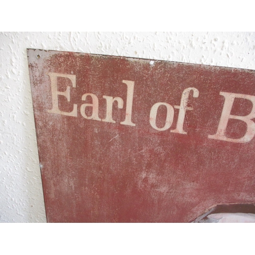 281 - A vintage Charrington pub sign for the Earl of Beaconsfield, hand painted on an aluminium panel, c19... 