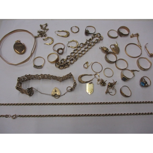 75 - A parcel of gold and yellow metal items, to include various carats, approx. parcel weight 78.8g in u... 