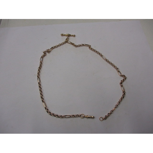 A 9ct yellow gold Albert chain, approx. linear length 46cm, approx. weight  8.8g, in useable pre-owned condition
