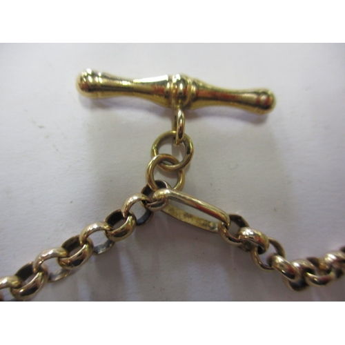 83 - A 9ct yellow gold Albert chain, approx. linear length 46cm, approx. weight  8.8g, in useable pre-own... 