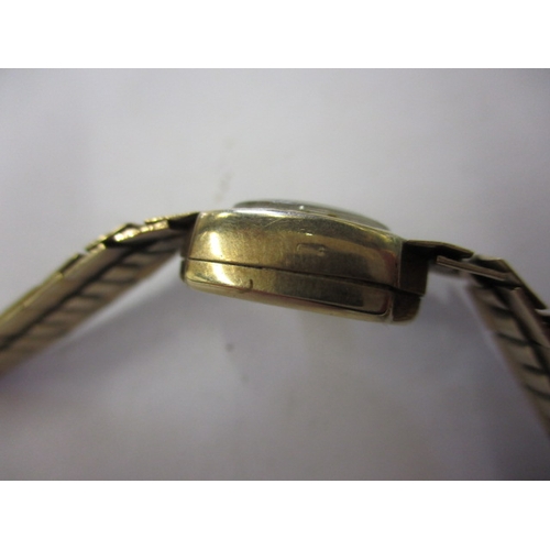 92 - A vintage 9ct gold cased EVERITE ladies watch, having integral gold strap, not tested as to function... 