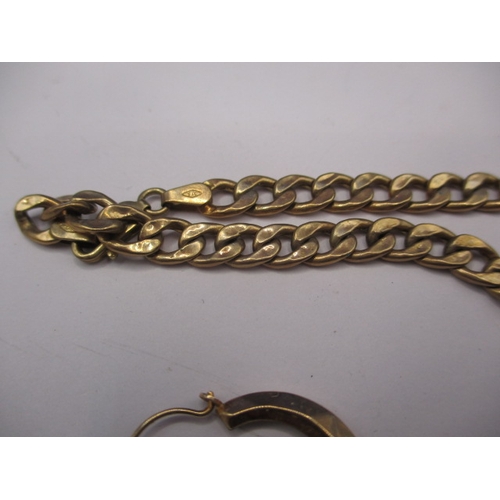 76 - A parcel of gold and yellow metal jewellery items, some  damages, approx. gross parcel weight 32.5g