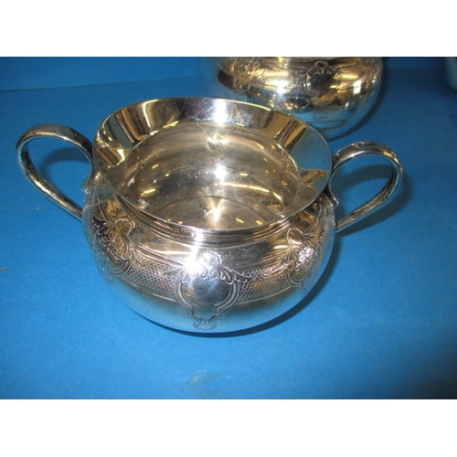 168 - A sterling silver 4 piece tea set, approx. gross parcel weight 1940g in good useable pre-owned condi... 