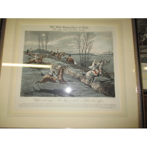 72 - A large quantity of framed pictures, to include 4 steeple chase prints, all in useable pre-owned con... 