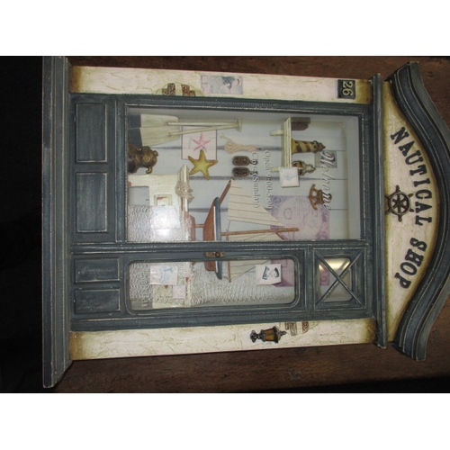 73 - A decorative Nautical Shop wall mounted diorama, approx. size 61x45cm, in useable pre-owned conditio... 