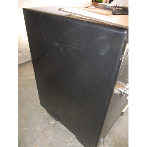 77 - A steel safe, in as new condition with keys and instruction booklet, approx. size Width 38cm Depth 3... 